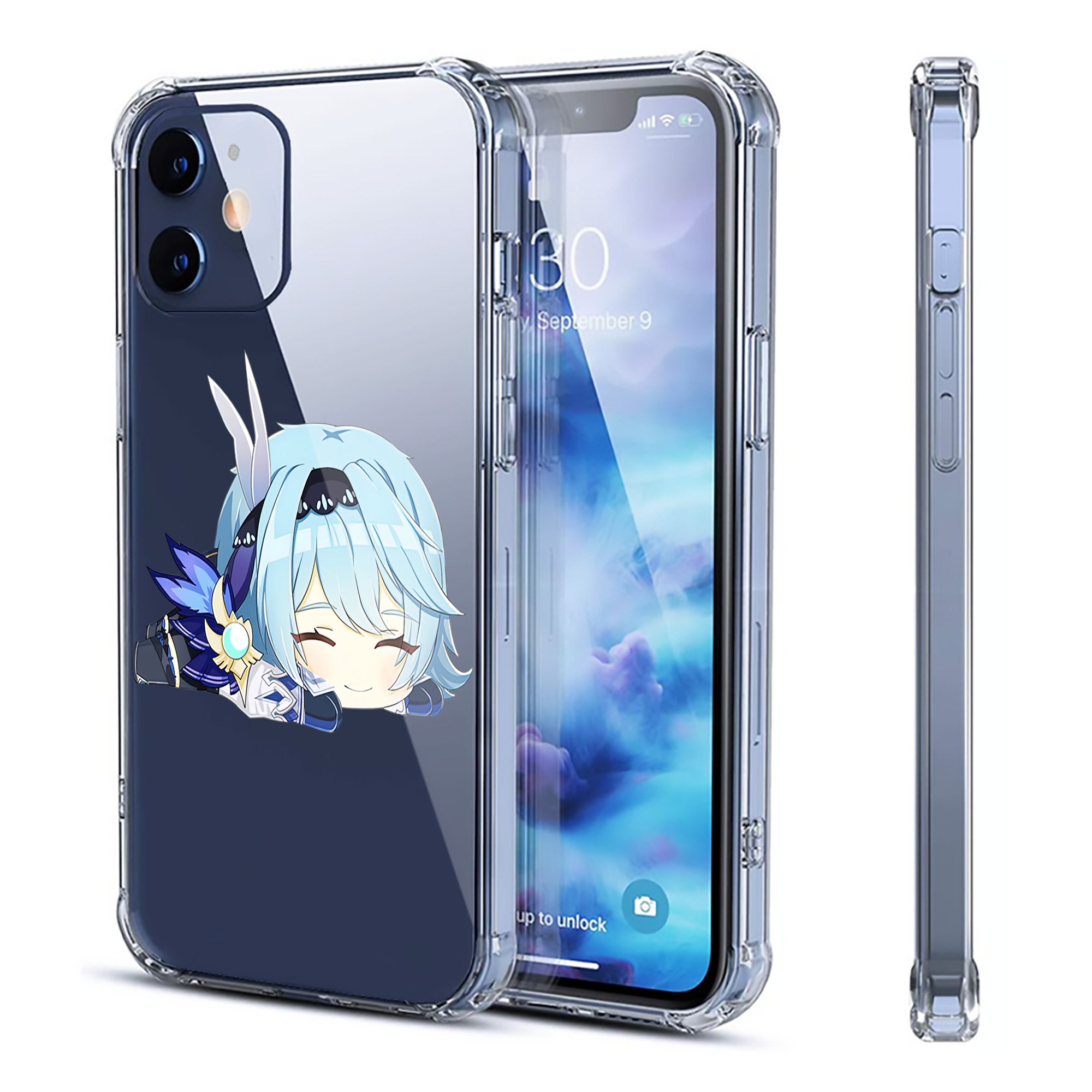 げんし神 优菈 ゆうら genshin Yūra 【iPhone 12シリーズ対応】透明スマホケース（クリアソフトケース）